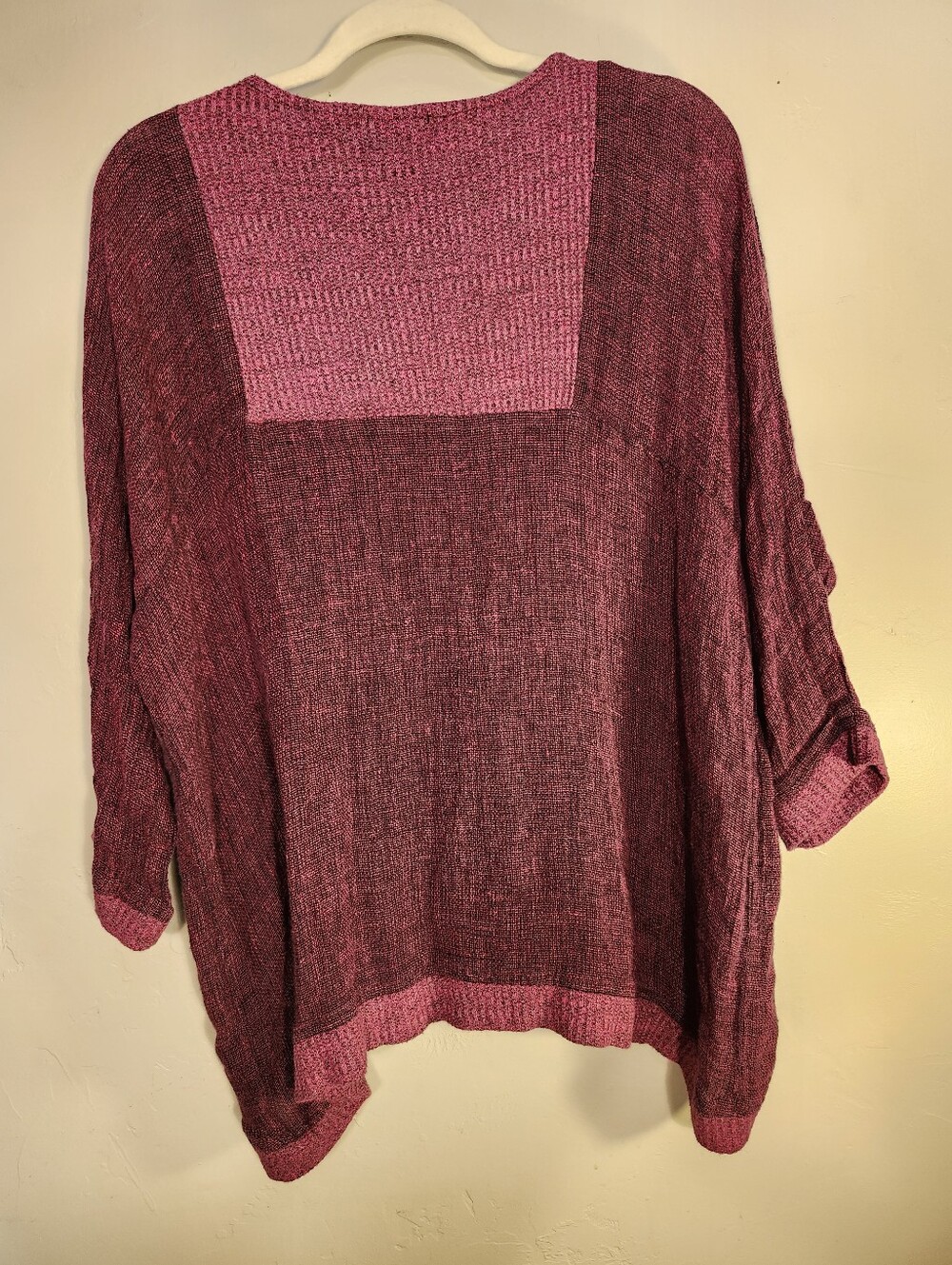 Fenini Pink Two-Tone V-Neck Cotton - Picture 5 of 5